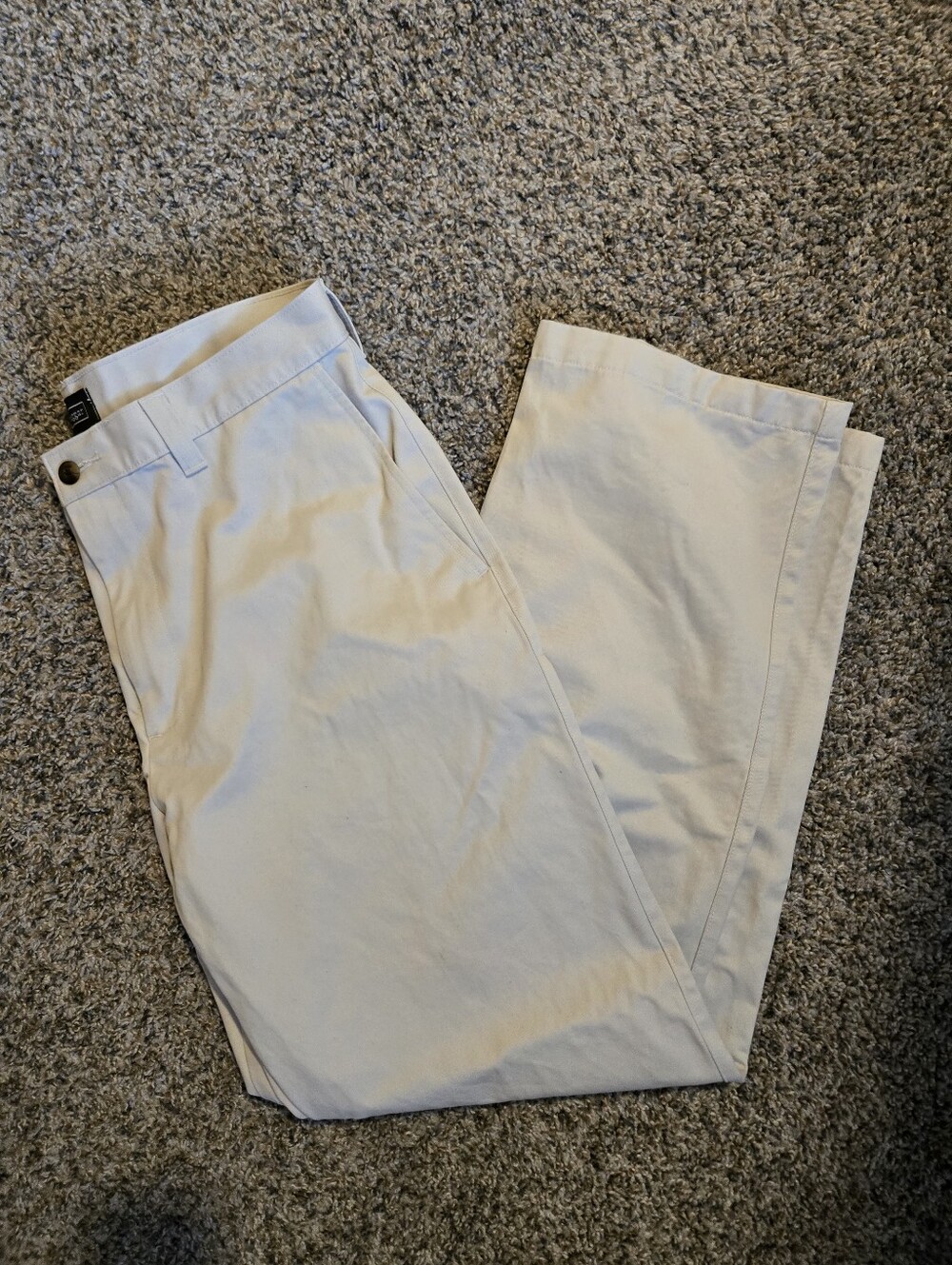 Haggar Light Cream Flat-Front Casual Khakis Pants 34x32